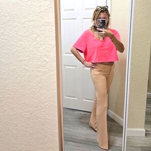 Moschino brand new, nude(tan powder) cream shade (a bit flare) pants. Si…